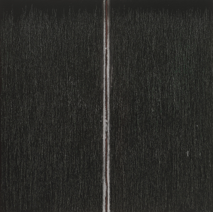 Pat Steir Black with Red in the Middle