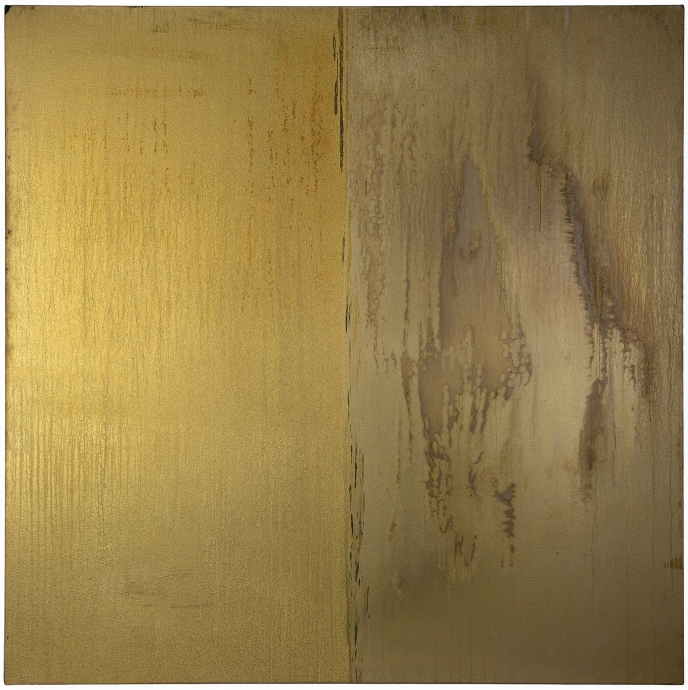 Pat Steir Gold and Gold and Silver Locks Gallery